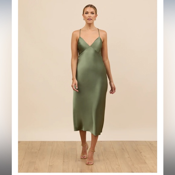 PARK & FIFTH yellow silk dress - Picture 1 of 6